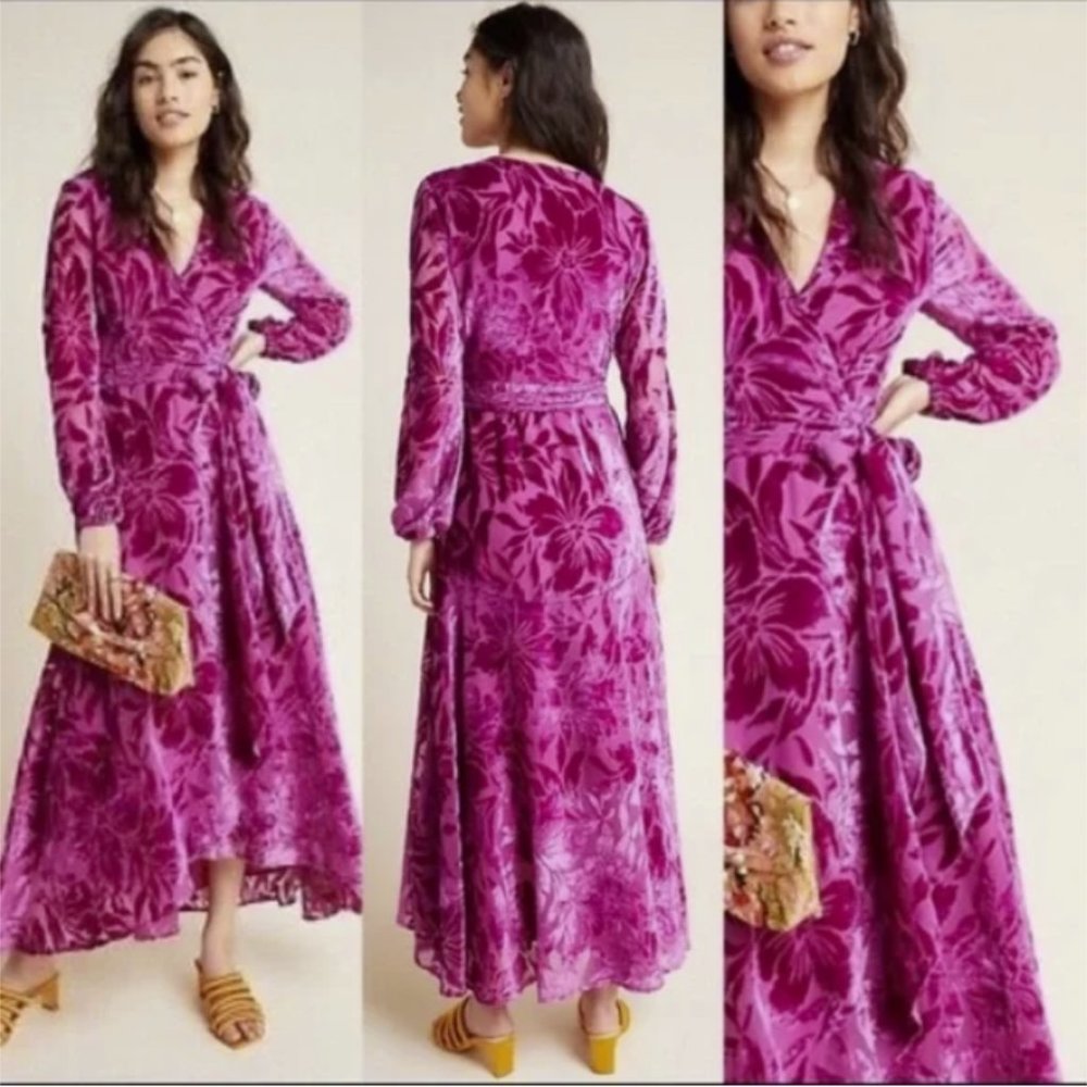 NWT Anthropologie Hutch Burnout Velvet Dress XL
